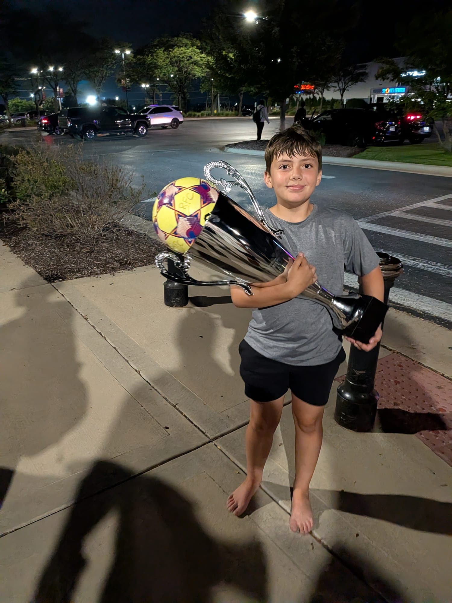 Harry won the trophy