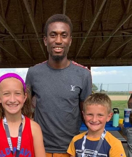 Christian with the kids