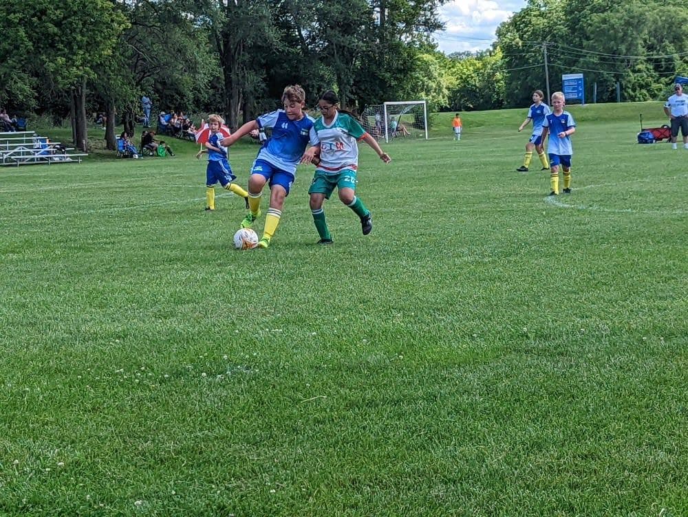 Player controlling the ball