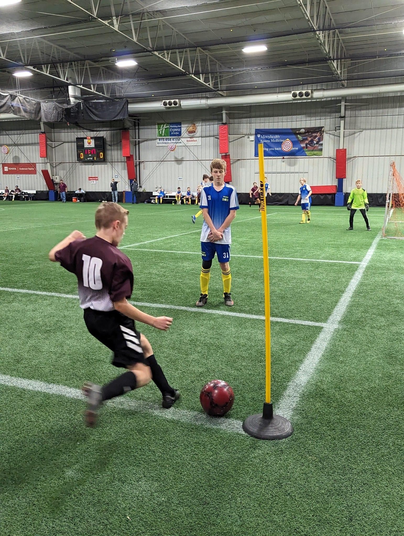 Defending a corner kick